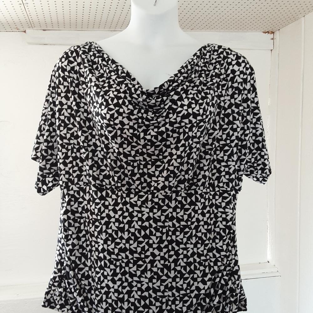 A G B #155 Women's Top Blouse Cowl Neck